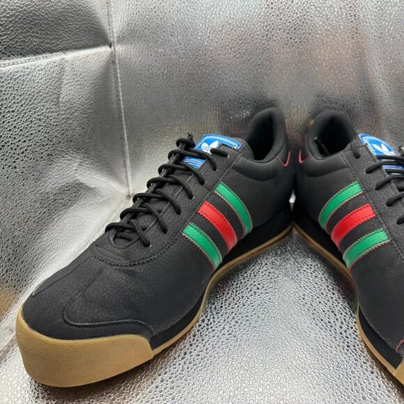 Size 13 Adidas Samoa‎ Mens Black Scarlet Gum Low Top Trainers Shoes EG6086 main image 4